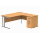 Core Corner Desk With Desk High Pedestal